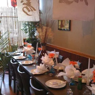 interior, sushi and sashimi