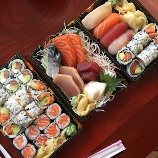 Lunch specials can&apos;t be beat!! 3 roll special and sashimi &amp; sushi lunch special