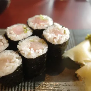 a variety of sushi on a plate