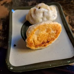 Buuz are pan-fried Mongolian beef dumplings, larger than bansh. Order a day or two in advance.