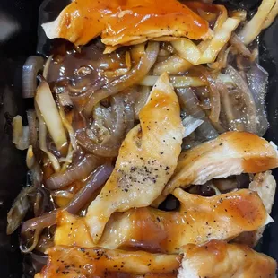 Cold dry chicken. Kids wouldn't even eat it.