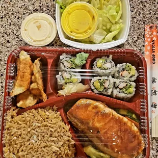 Salmon bento