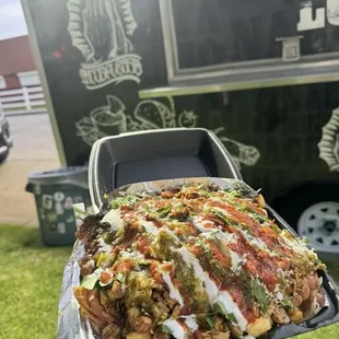 The famous half and half ! Half nachos half fries