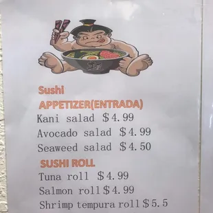 the menu