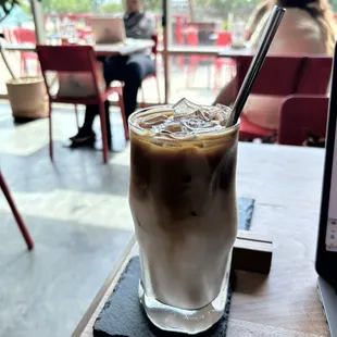 Coconut honey iced latte