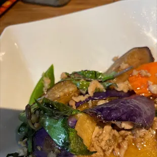 Eggplant special with minced chicken