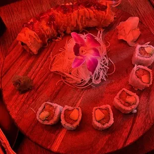 Really great sushi. And huge rolls!   The vibe is so fun in there and it&apos;s a great place to go with friends and get some fun drinks.