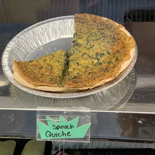 Spinach quiche  June 2023