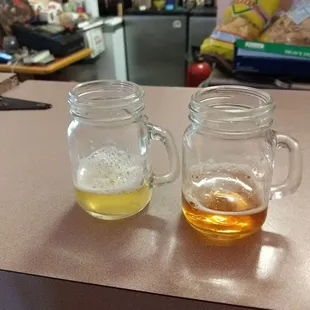 Cool place....  Total hole in the wall....  Love this joint...  Beer was tastey and the owner was great.