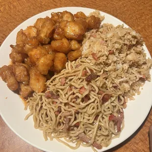 Orange chicken plate