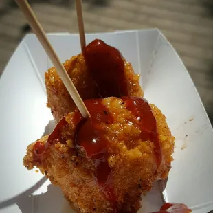 Bacon Mac and cheese lollipop -Dark horse