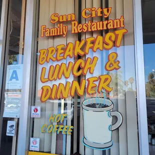 breakfast, lunch and dinner