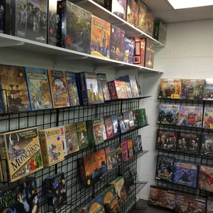 We carry a variety of board games and can order many if we don&apos;t have them on hand.