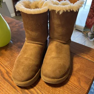 Boots after cleaning--look new!