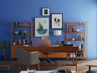 Blue Coyote Painting