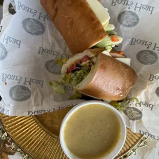 Veggie Sub and Potato Cheddar Soup
