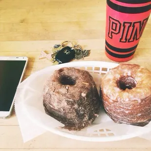 Glaze and cinnamon dossaints or cronuts!!!