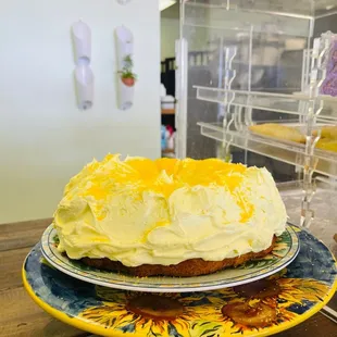 I'm guessing lemon cake? GF, of course!