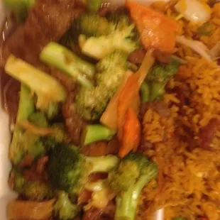 Half eaten beef and broccoli..it was pretty good