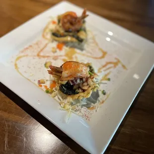 a plate of food on a table