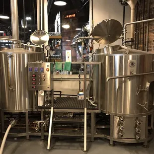 the inside of a brewery