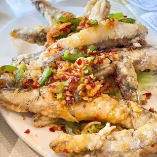 Spicy salted frozen anchovy fish