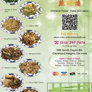 Open hours and popular food