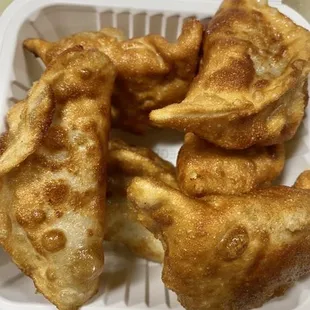 Fry potstickers