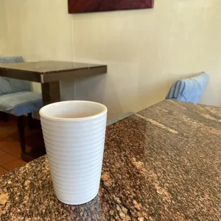 Ordered fish rice roll and they gave me green tea while I waited