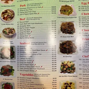 ramen and noodles, menu