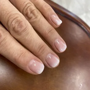 Perfect gel dip ombré French!