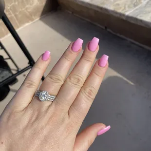 Beautiful full set with gel polish!