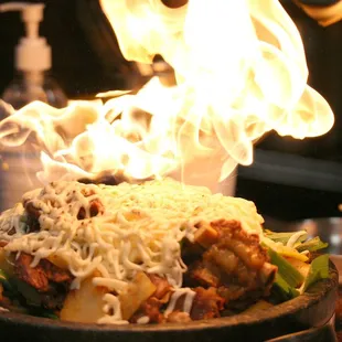 Koh Galbi Jjim $84.99 (M) with cheese added braised beef short ribs, back rib &amp; oxtail