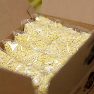 Sun Noodle crafts noodles fresh daily!  Free of artificial coloring, preservatives, or additional chemicals!