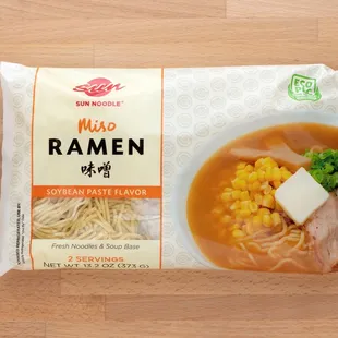 Sun Noodle Miso Ramen - 2 servings of noodles &amp; soup base.  Thick noodles are paired with an equally hearty and bold miso broth.