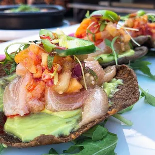 Hamachi Tostadas