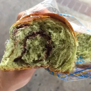 Japanese Matcha Red Bean Bun