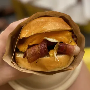 Bacon, egg, cheese ($10.25)