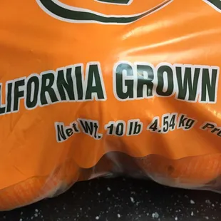 a bag of california grown nachos