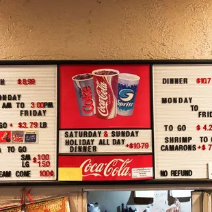 the menu for the sun star