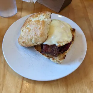 Bacon egg and cheese biscuit