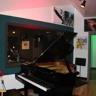 Mini Grand piano in our recording  studio.(in its own sound proof booth)