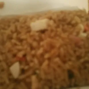 Blurry house fried rice