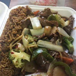 Szechuan Beef Combination of Platter