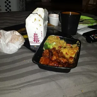 Basically heaven. General Tsos, greasy egg roll, krab rangoons, and pork fried rice!!!