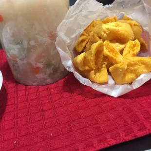 Lobster sauce and Krab Rangoon