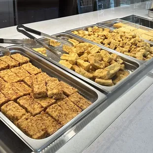 More freshly fried tofu