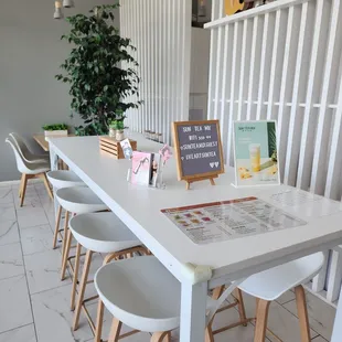 Clean seating area