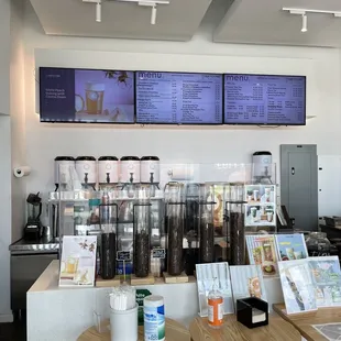 Menu and counter