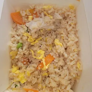 House fried rice bland, meat seems like it was boiled and the rice was wet not like it was "fried" the worst Trader Joe's has better